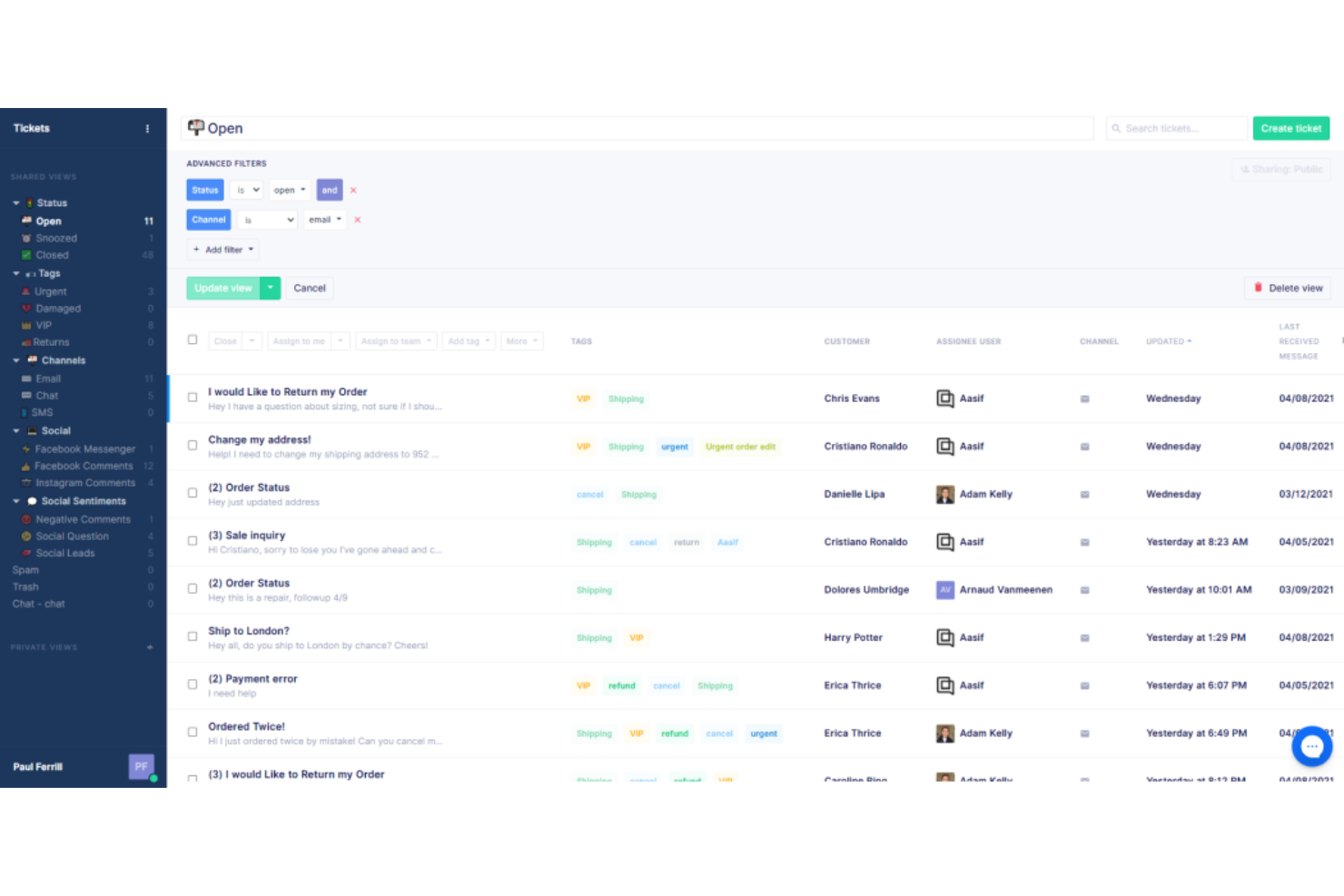 Gorgias screenshot - 10 Mejores Alternativas a Intercom en 2026