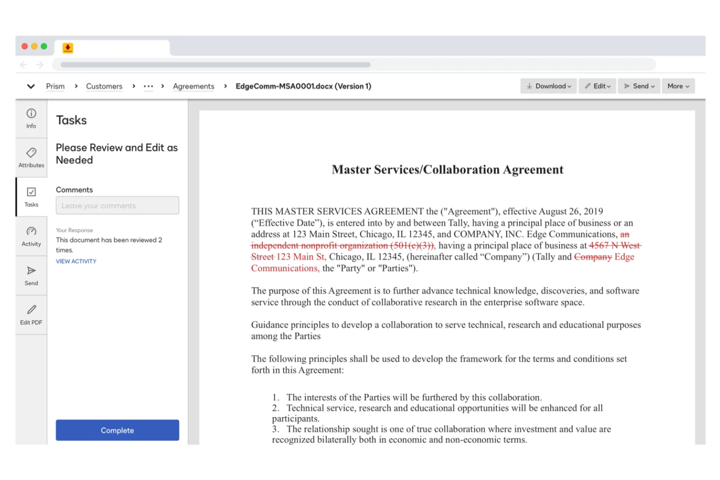 Docusign CLM screenshot - I 10 migliori software di archiviazione dei contratti nel 2026