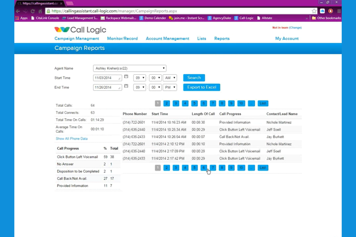 Call Logic screenshot - 10 migliori alternative a RingCentral nel 2026