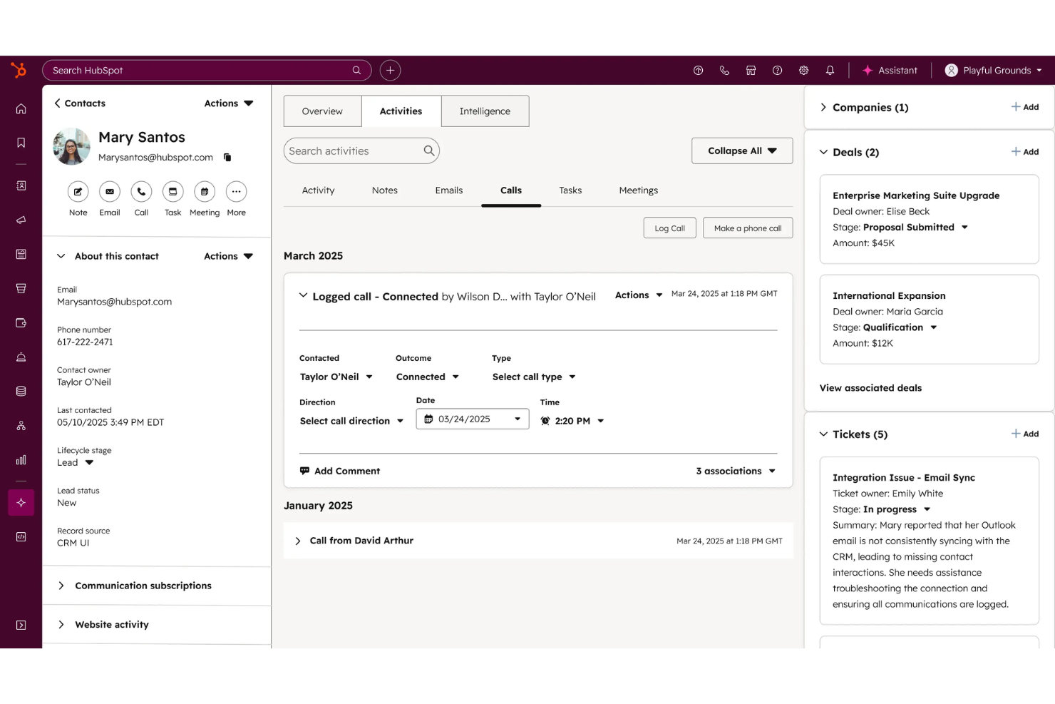 HubSpot Service Hub screenshot - Le 10 migliori alternative a Intercom nel 2026
