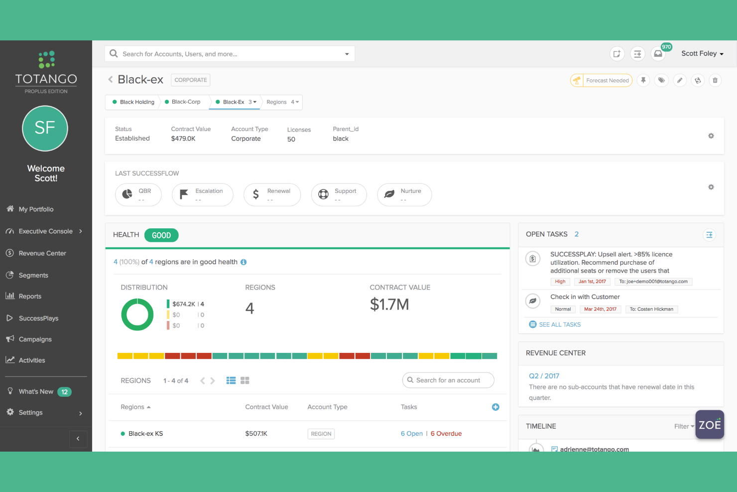 Totango screenshot - 10 Mejores Opciones de Software para la Gestión de Cuentas Clave en 2026
