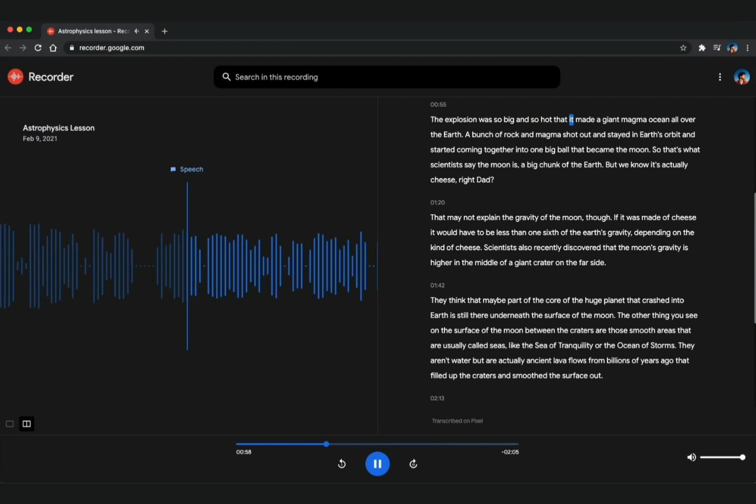 Google Recorder screenshot - 10 Mejores Software de Grabación de Llamadas Analizados en 2026