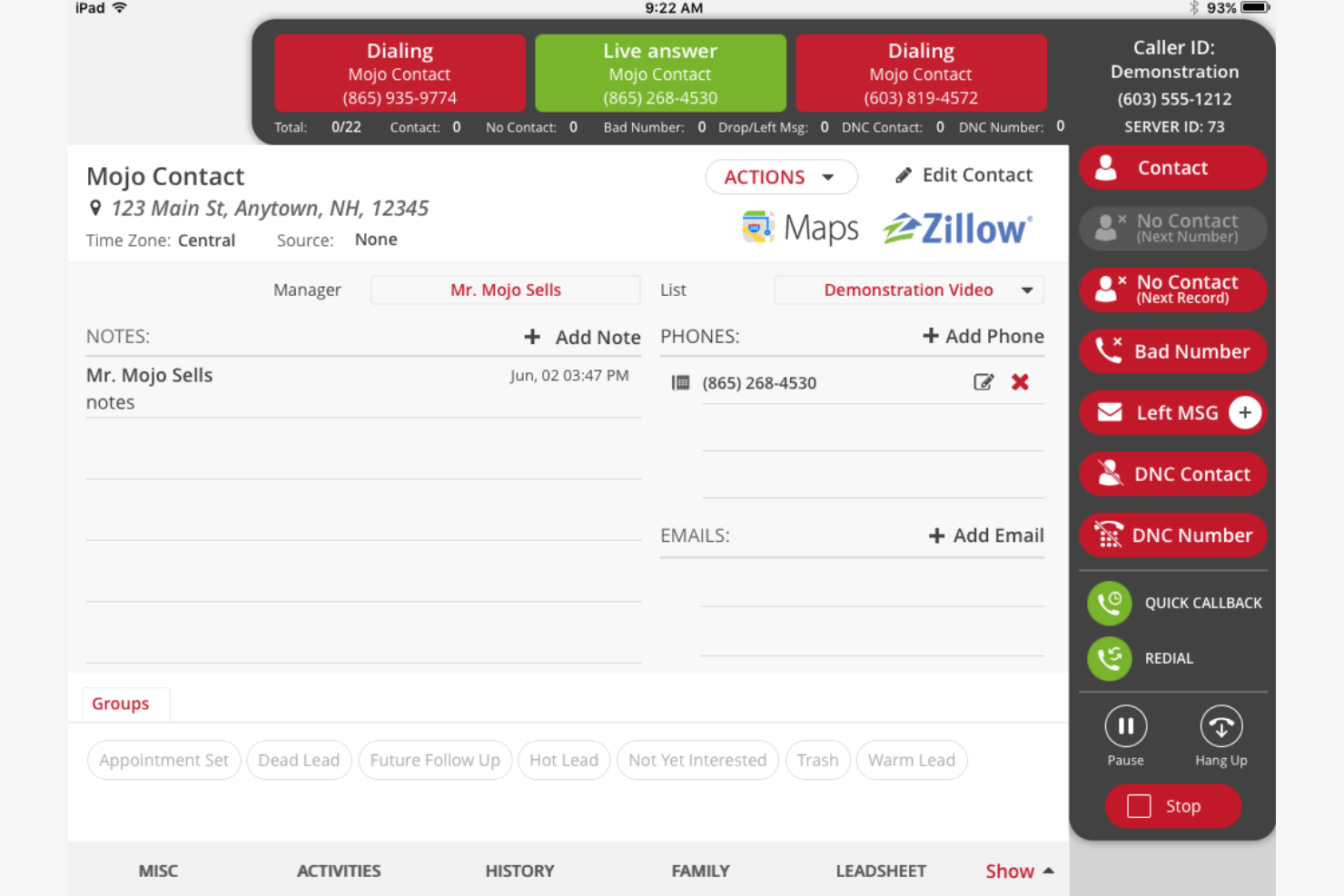 Mojo Dialer screenshot - 10 mejores marcadores automáticos revisados en 2026