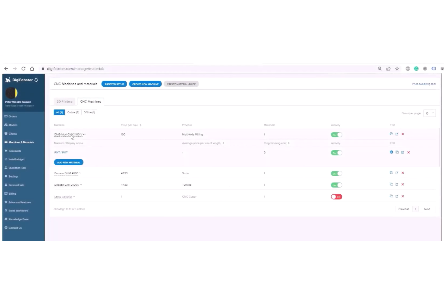 DigiFabster screenshot - 10 mejores programas CPQ gratuitos revisados en 2026