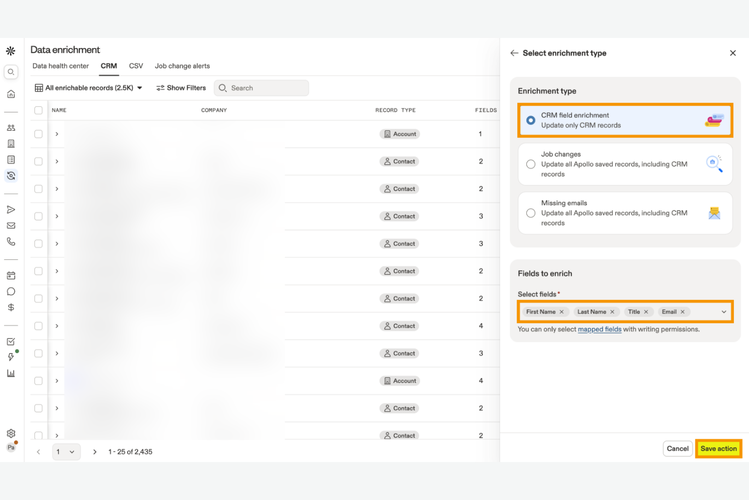Apollo.io screenshot - 10 migliori strumenti gratuiti per l’enrichment dei dati recensiti nel 2026
