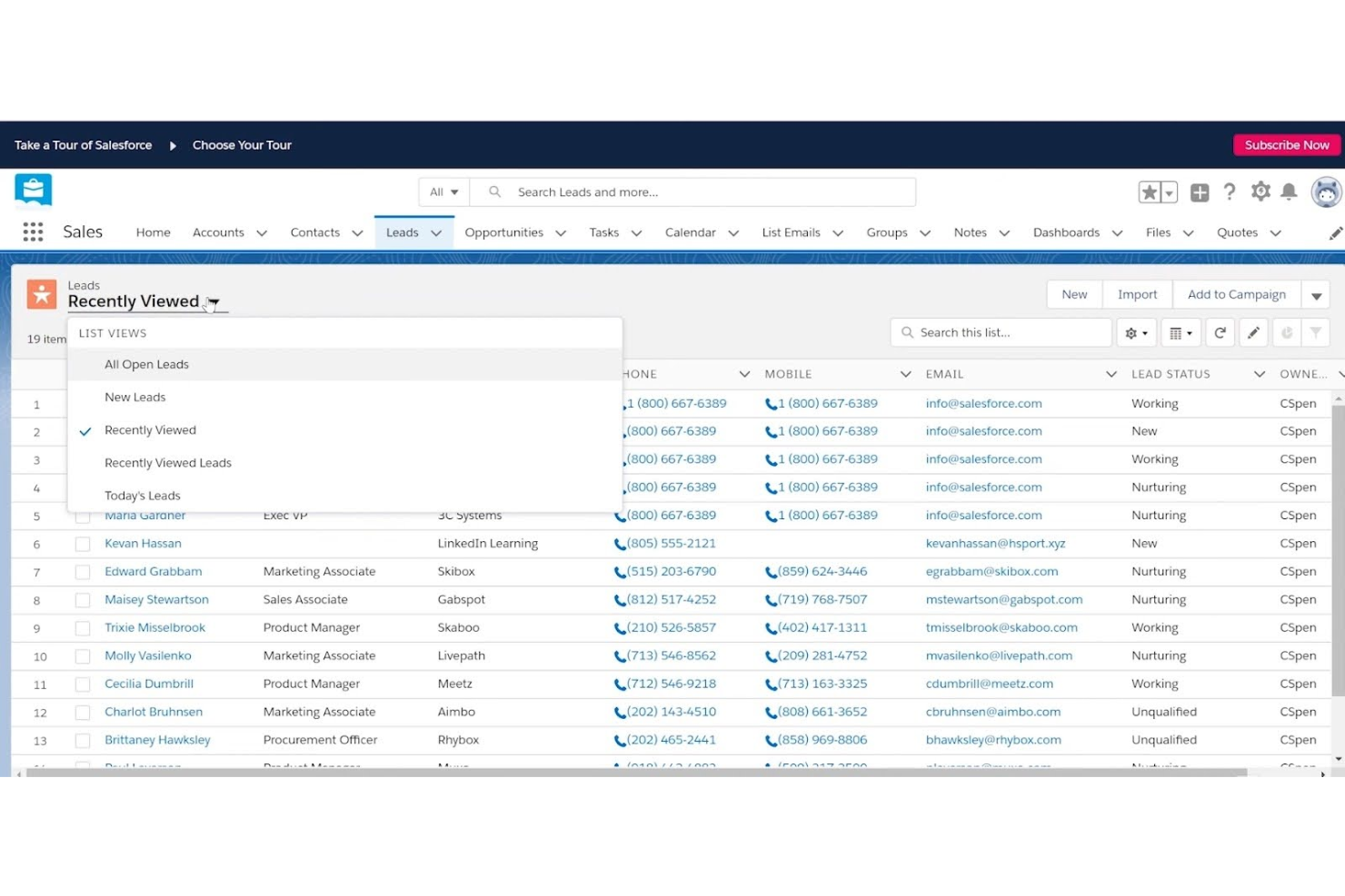 Salesforce screenshot - Le 10 Migliori Piattaforme di Coinvolgimento nelle Vendite Recensite nel 2026