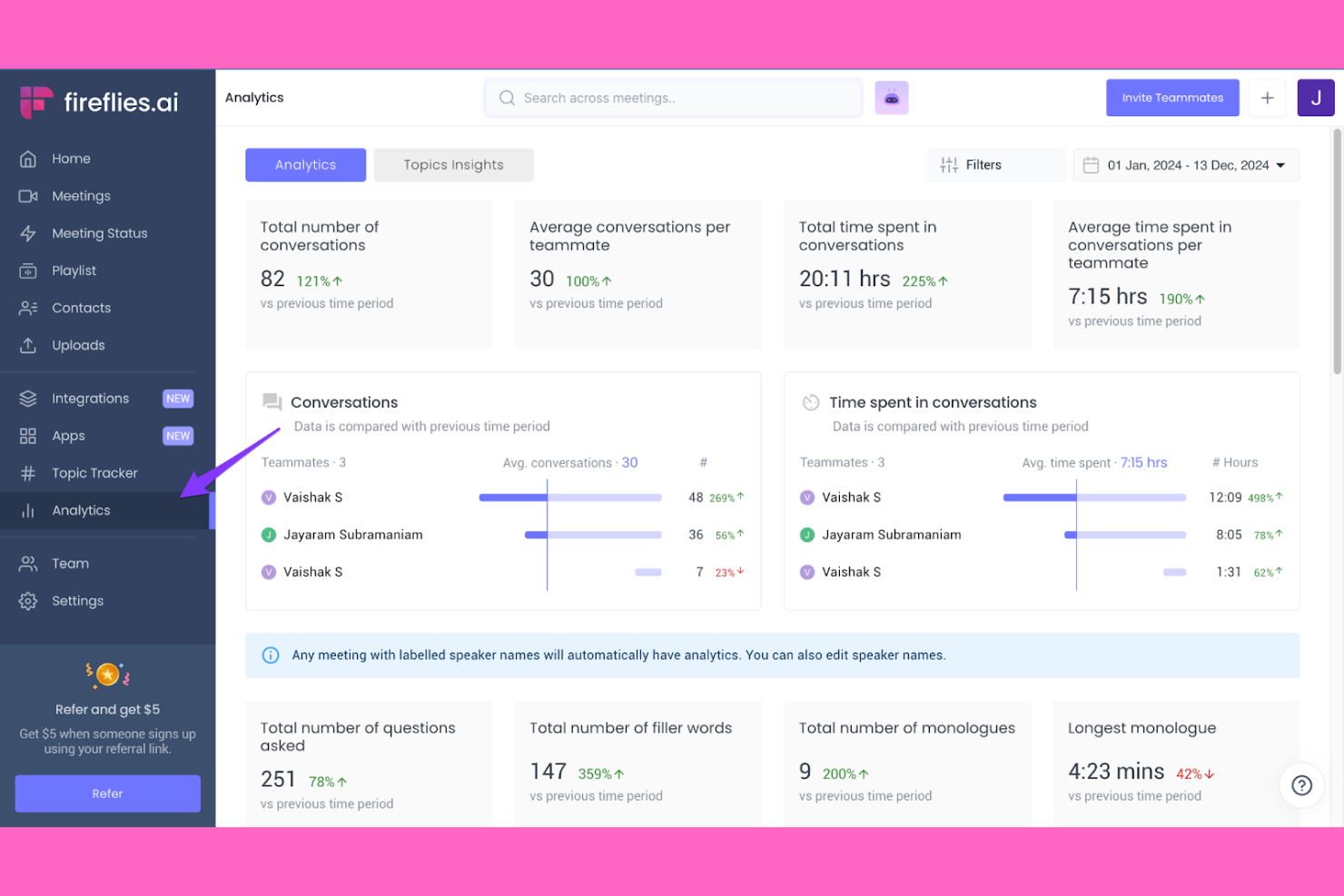 Fireflies.ai screenshot - Las 10 mejores herramientas de IA para ventas en 2026