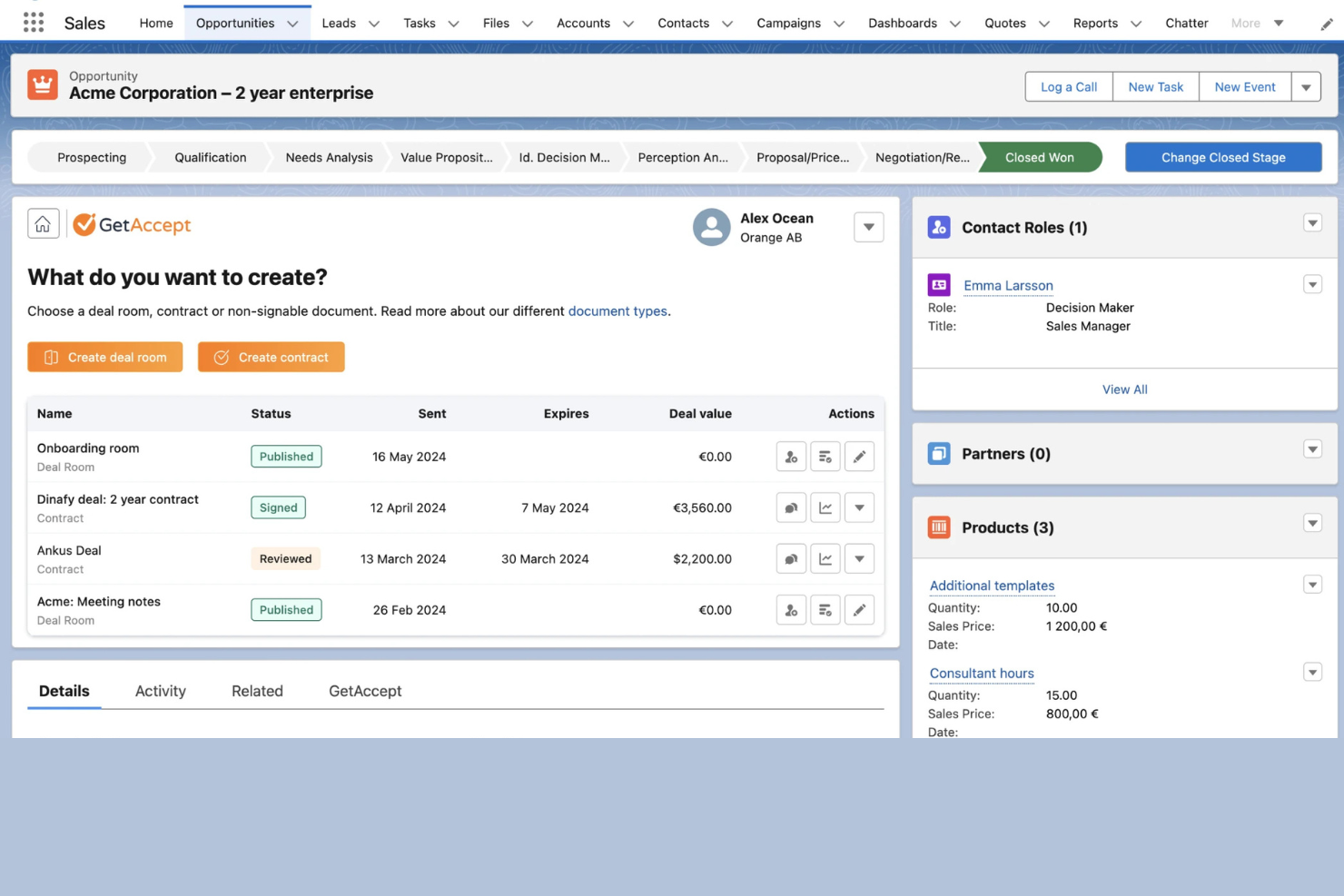 GetAccept screenshot - Le 10 Migliori Soluzioni di Software per la Gestione delle Trattative Recensite nel 2026