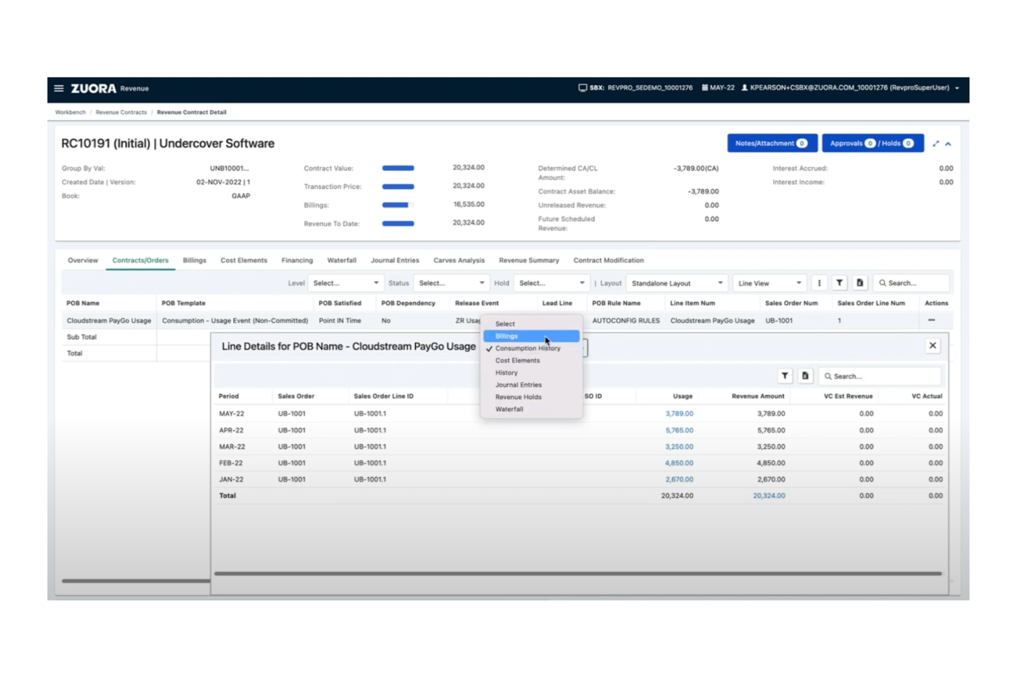 Zuora screenshot - 10 mejores software de precios basados en uso revisados en 2026