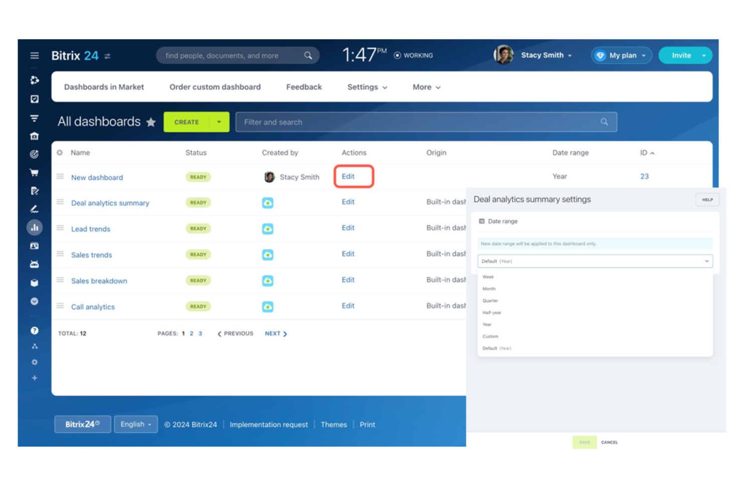 Bitrix24 screenshot - 10 Mejores Software Gratuitos de Seguimiento de Ventas Revisados en 2026