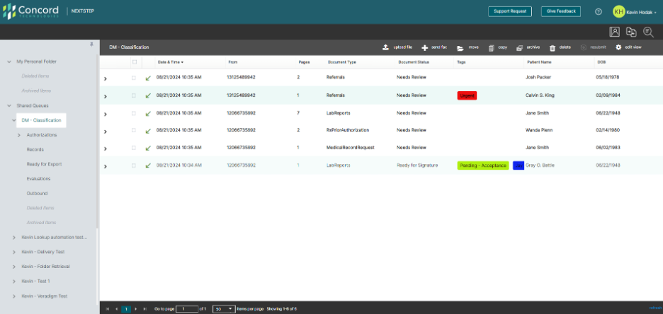 Concord screenshot - Le 10 migliori soluzioni software per la gestione dei contratti basata su cloud recensite nel 2026