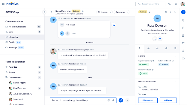 Nextiva screenshot - 10 Mejores Marcadores Automáticos Revisados en 2026