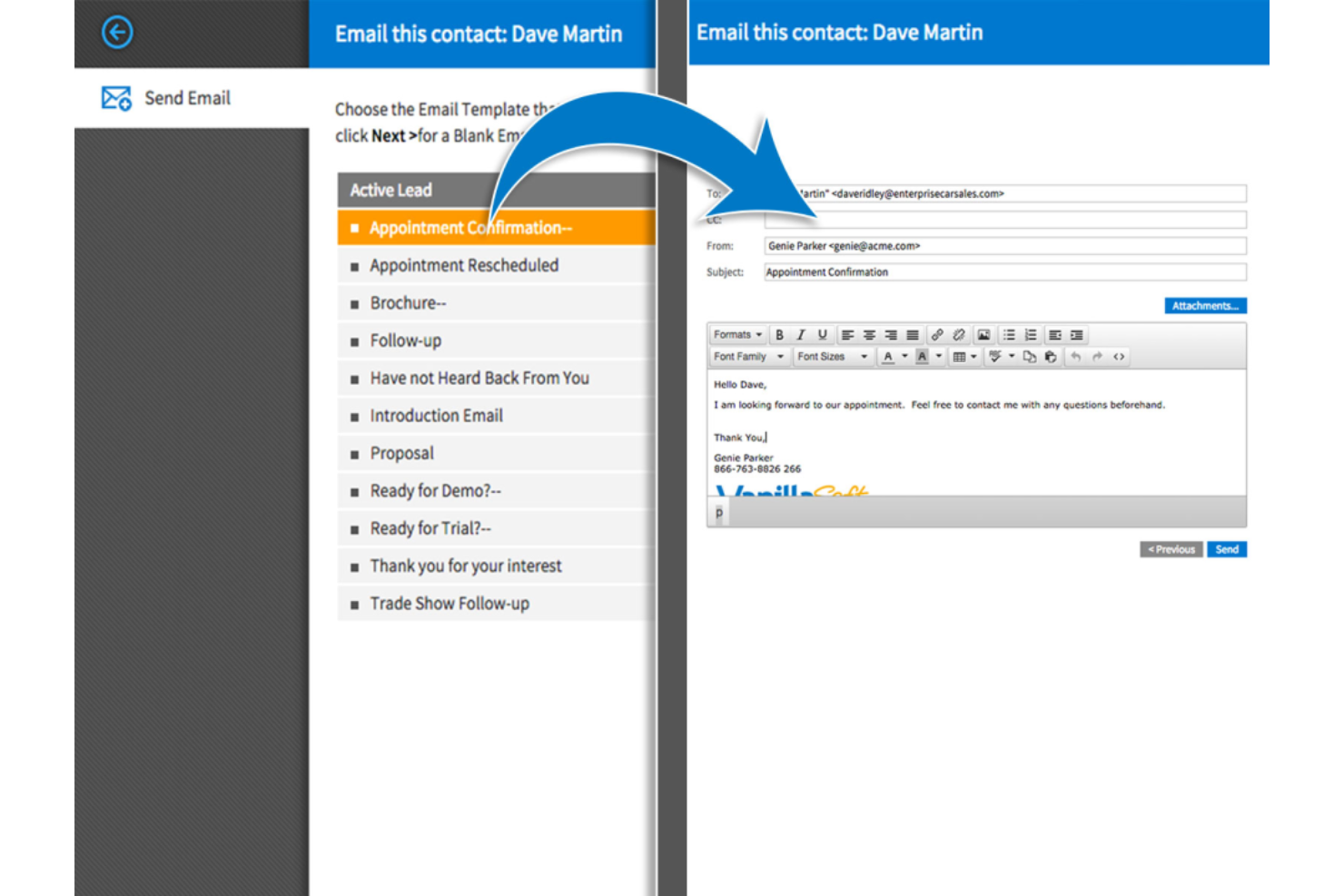 VanillaSoft screenshot - Le 10 Migliori Soluzioni Software per la Cadenza di Vendita Recensite per il 2026
