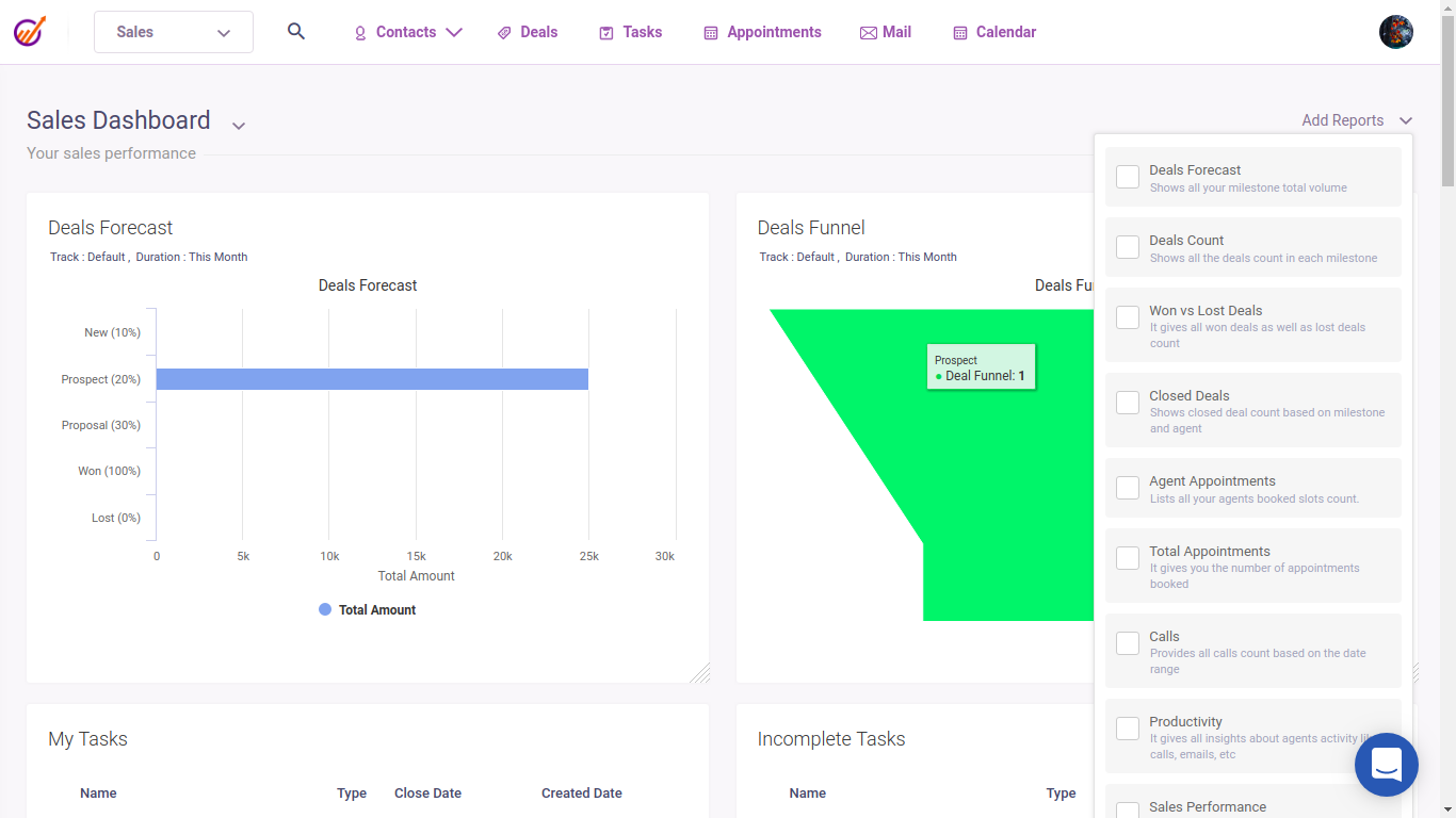 EngageBay screenshot - Le 10 migliori CRM per Mac recensite nel 2026