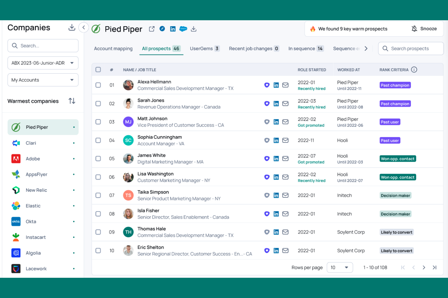UserGems screenshot - Los 10 mejores software de asistentes de ventas con IA revisados en 2026