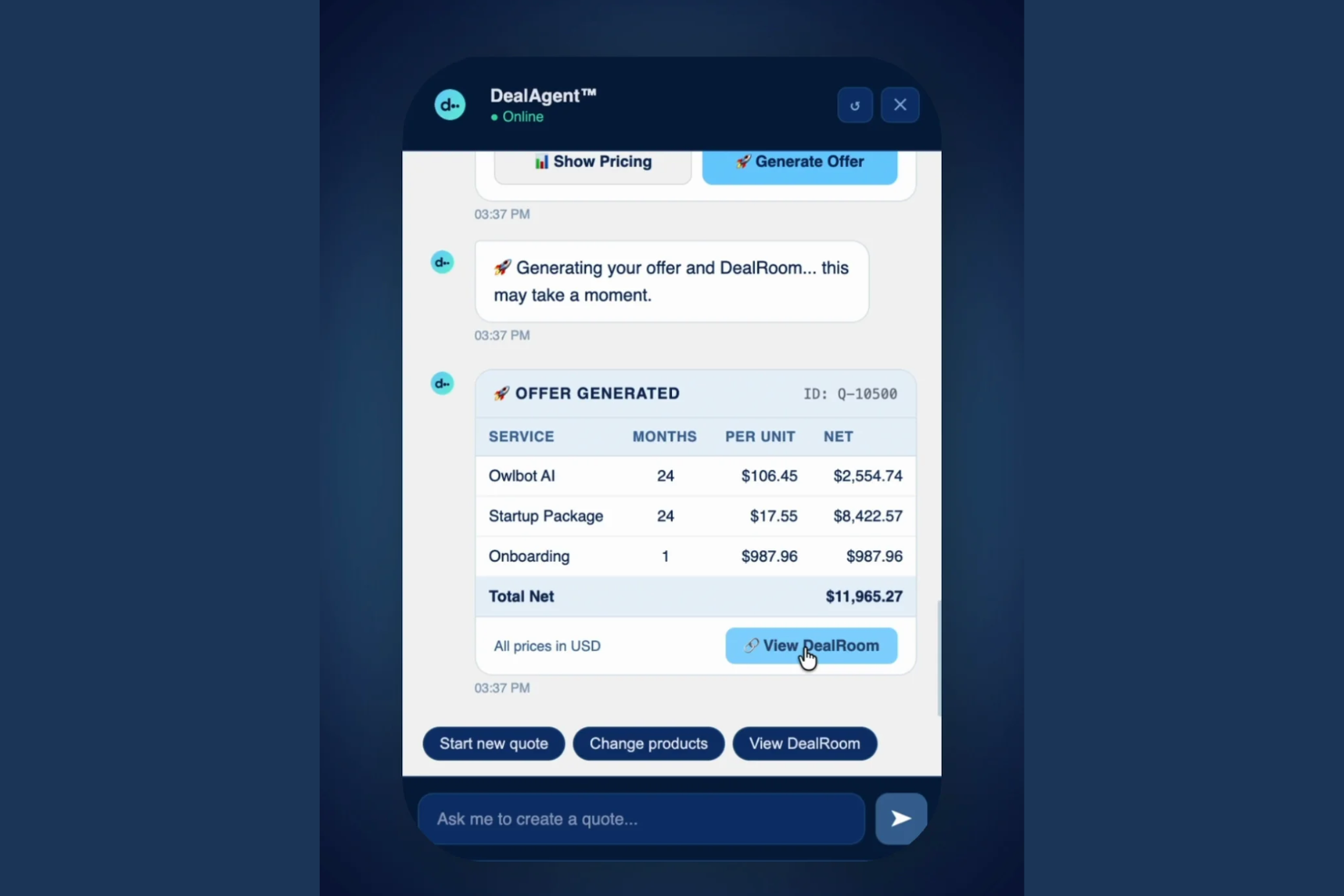 DealHub AI screenshot - Le 10 migliori soluzioni software per il pricing con IA recensite nel 2026