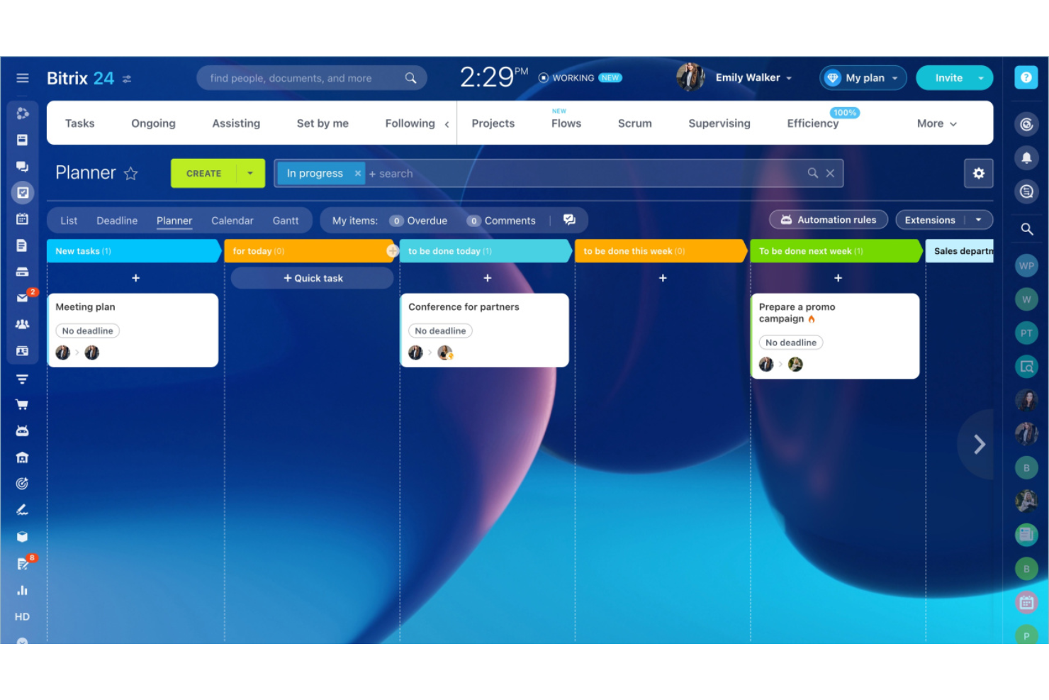 Bitrix24 screenshot - 18 Mejores Software de Gestión de Leads de Marca Blanca en 2026