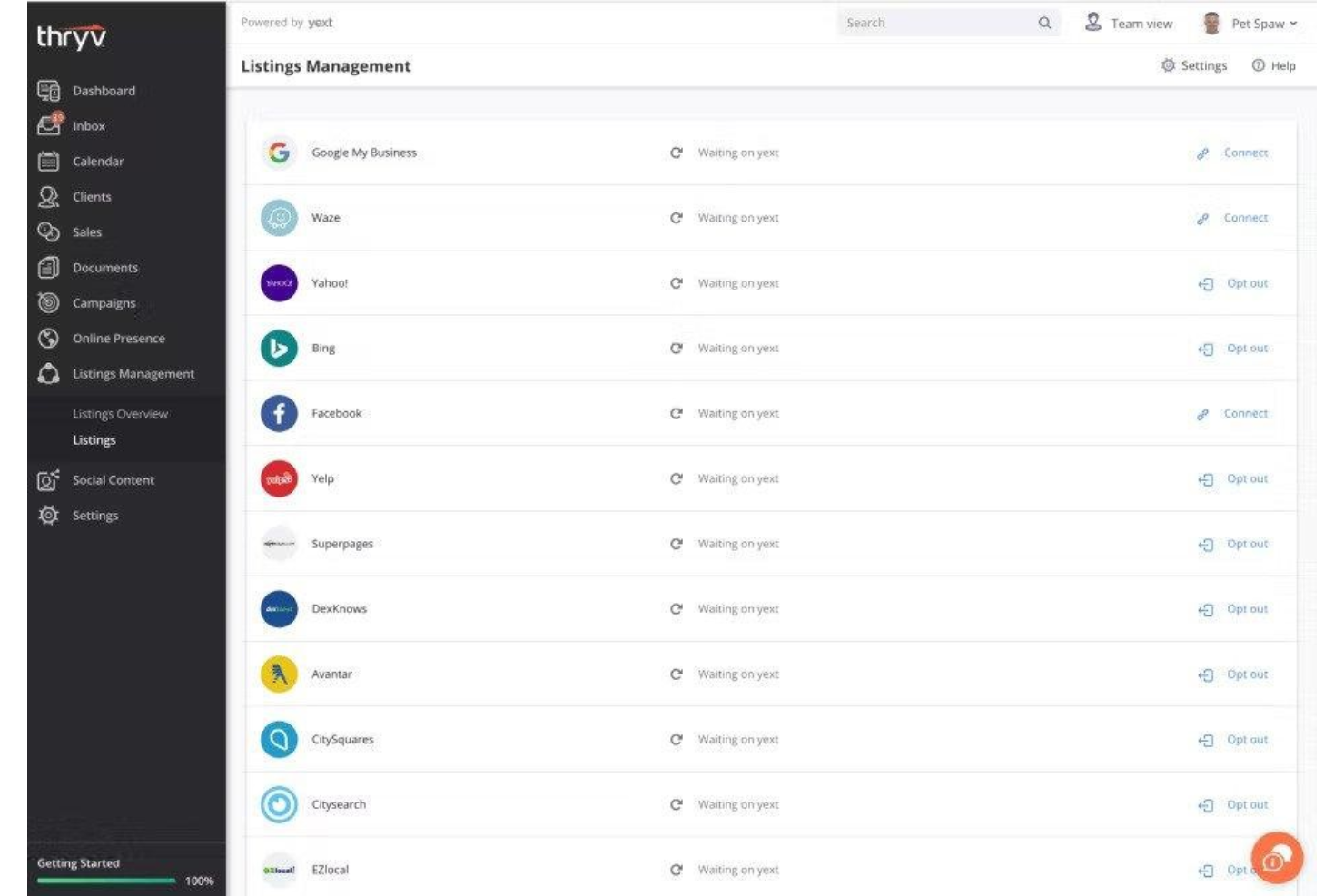 Thryv screenshot - I 10 migliori software CRM per il marketing recensiti per il 2026