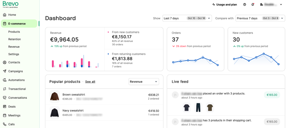 Brevo screenshot - Le 10 Migliori Soluzioni per la Gestione delle Liste Email Recensite nel 2026