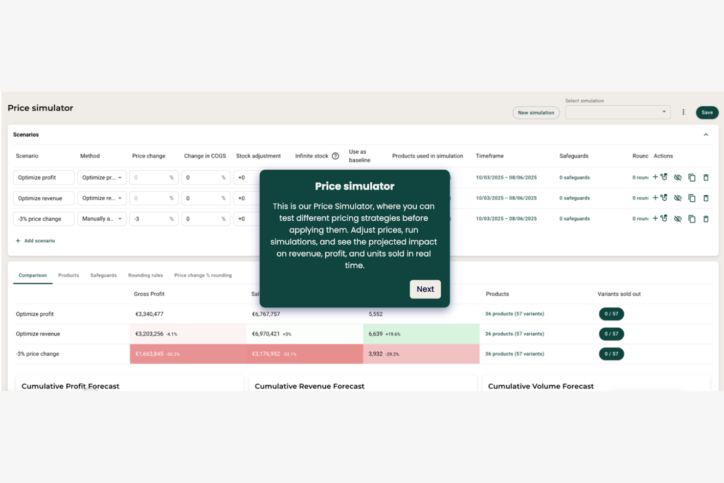 Pricen screenshot - Las 10 Mejores Herramientas de Software de Precios con IA Analizadas en 2026