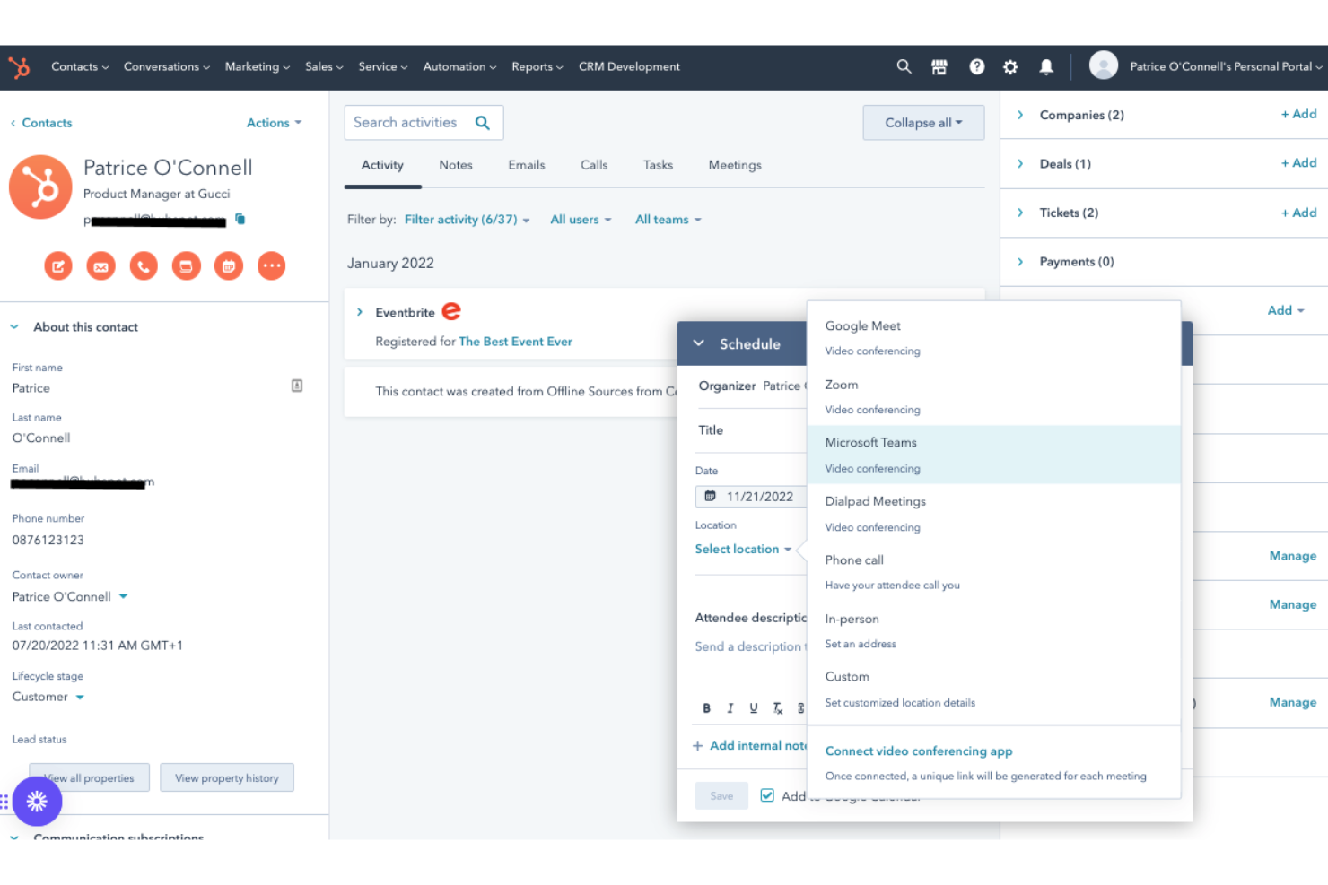 Microsoft Teams screenshot - Las 10 mejores integraciones de HubSpot para 2026