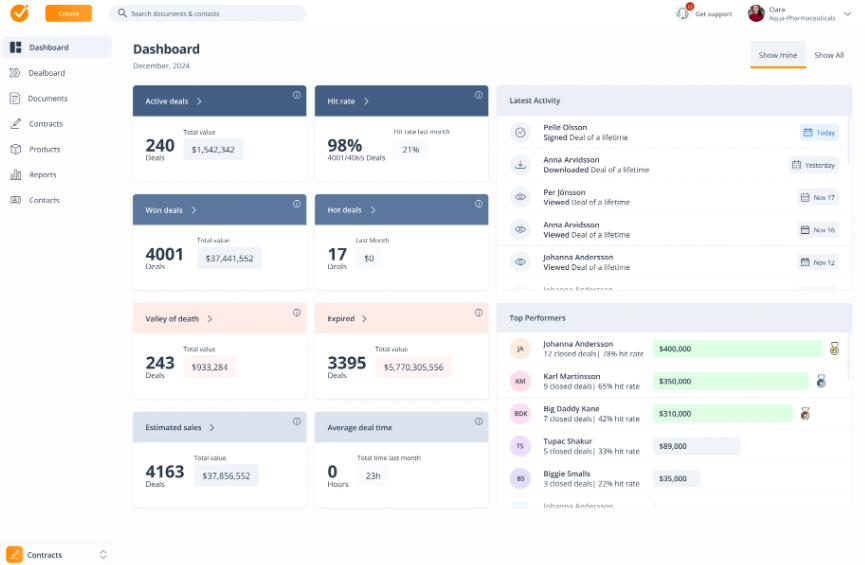 GetAccept screenshot - I 10 migliori software per l’automazione delle proposte commerciali nel 2026