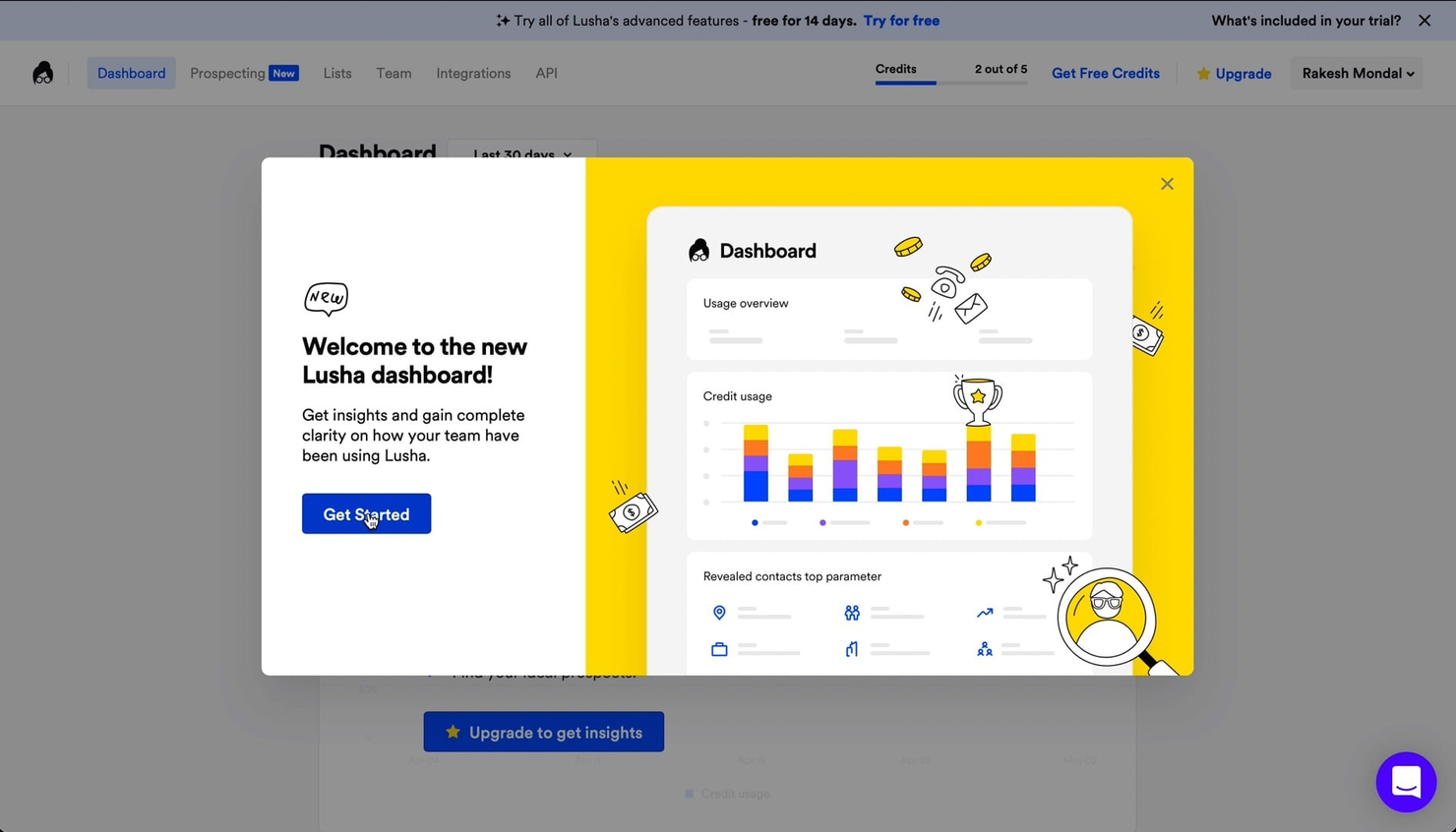 Lusha screenshot - Los 10 mejores competidores de Seamless AI analizados en 2026