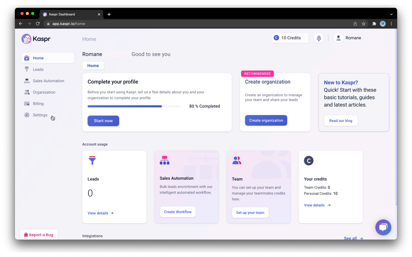 Kaspr screenshot - Los 10 mejores competidores de Seamless AI analizados en 2026