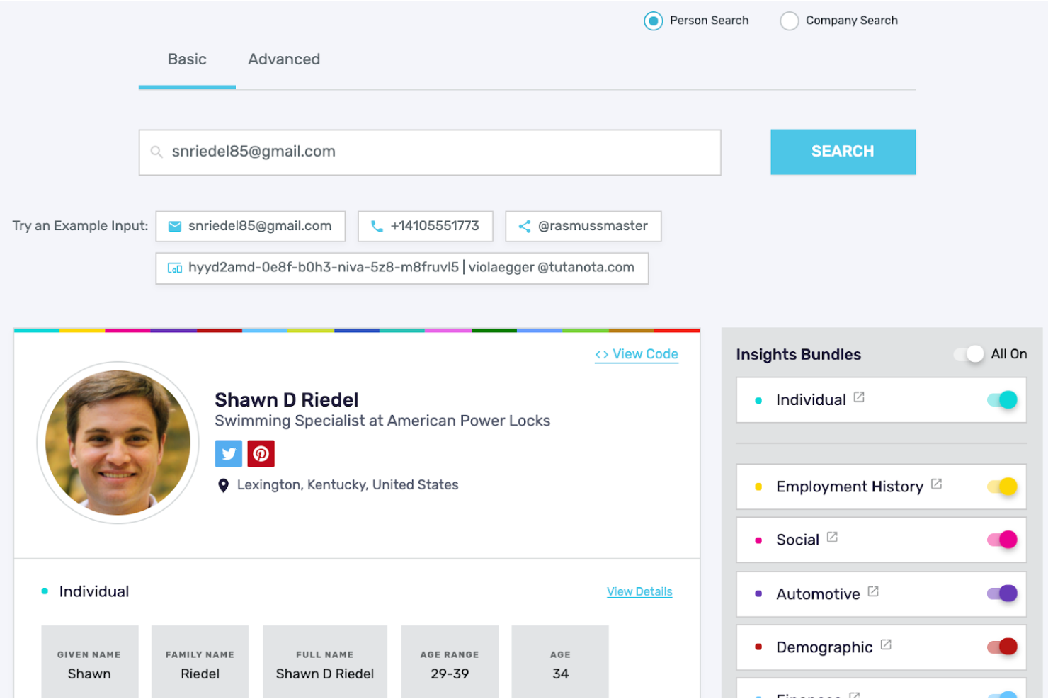 FullContact screenshot - Las 10 mejores herramientas de enriquecimiento de datos analizadas en 2026