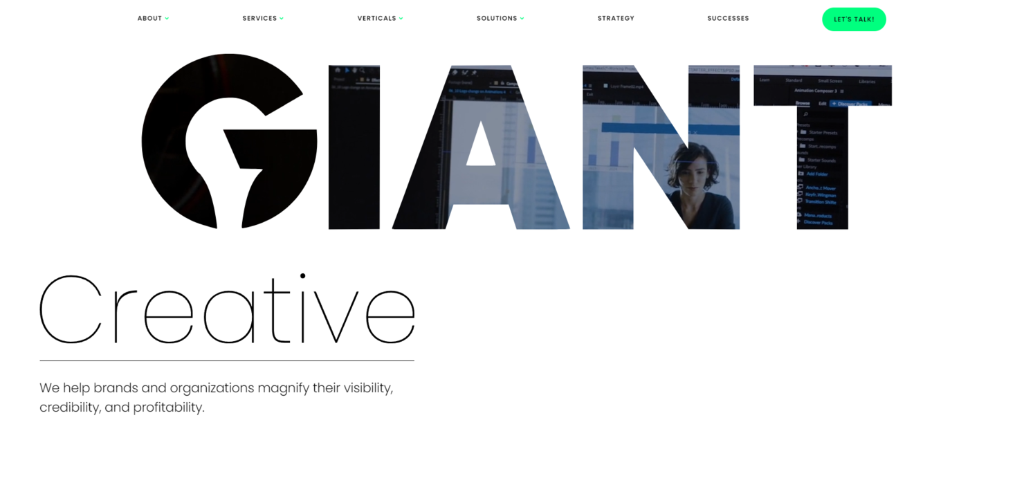 GIANT Creative screenshot - 10 mejores servicios de generación de leads revisados en 2026
