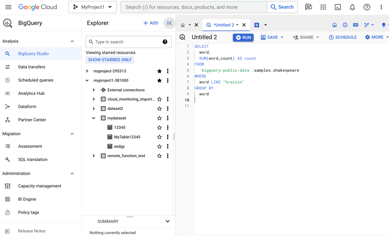Google Cloud Big Query screenshot - I 18 Migliori Strumenti di Analisi Predittiva per Piccole Imprese 2026
