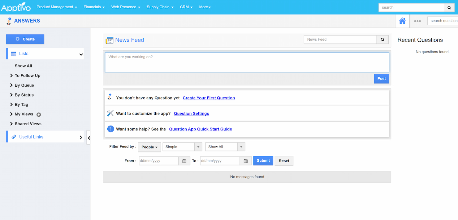 Apptivo screenshot - Le 10 migliori soluzioni CRM semplici recensite nel 2026