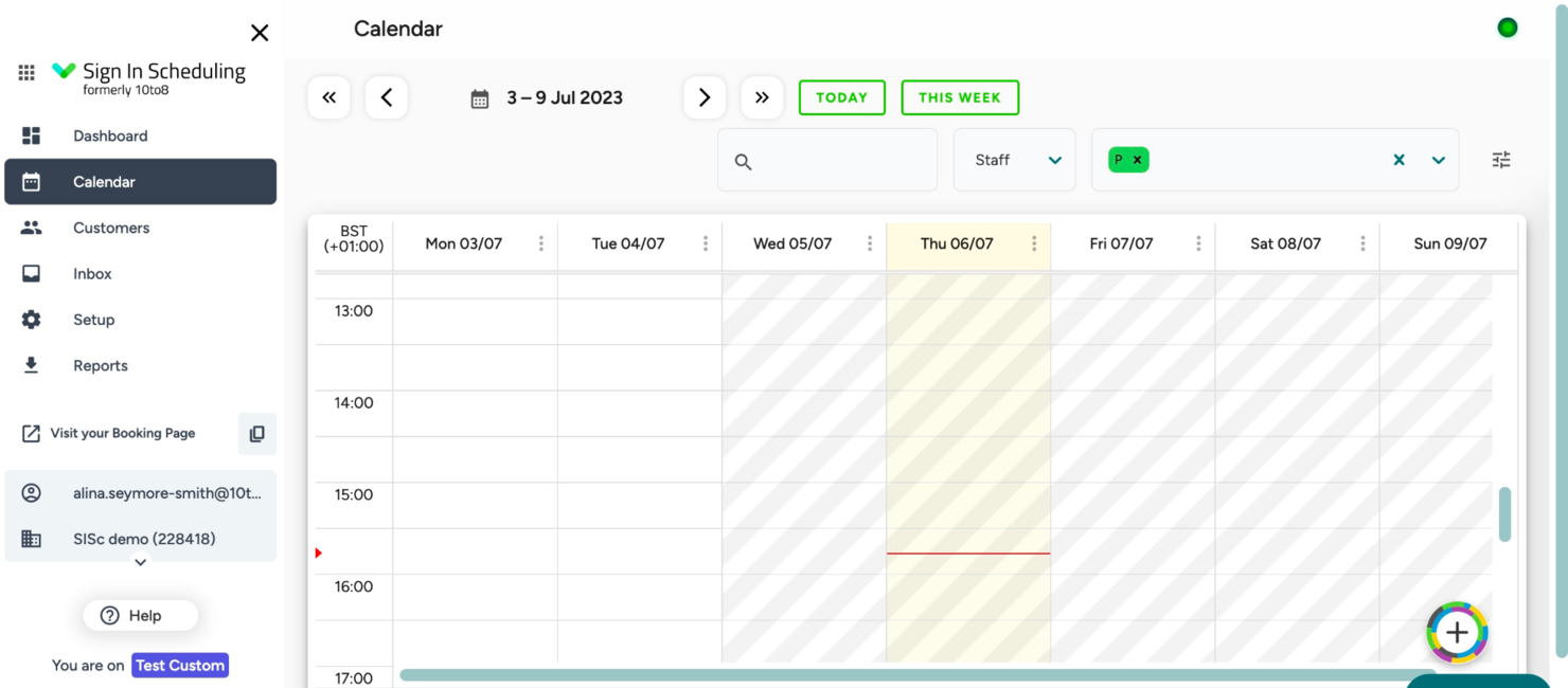 Sign In Scheduling screenshot - 10 Mejores Alternativas a Calendly Analizadas en 2026