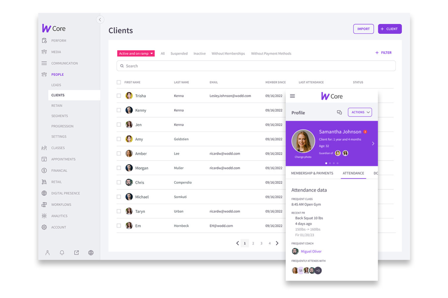 Wodify screenshot - Le 10 migliori soluzioni CRM per palestre recensite nel 2026