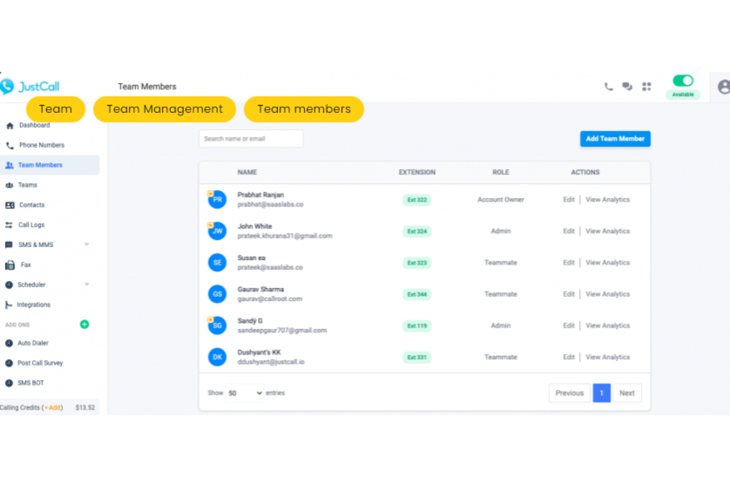 JustCall screenshot - Le 10 Migliori Alternative a Dialpad Recensite nel 2026