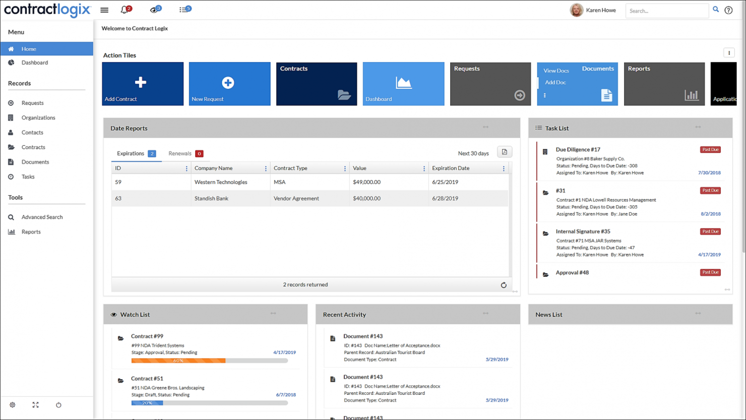 Contract Logix screenshot - I 10 migliori software per l’automazione dei contratti recensiti nel 2026