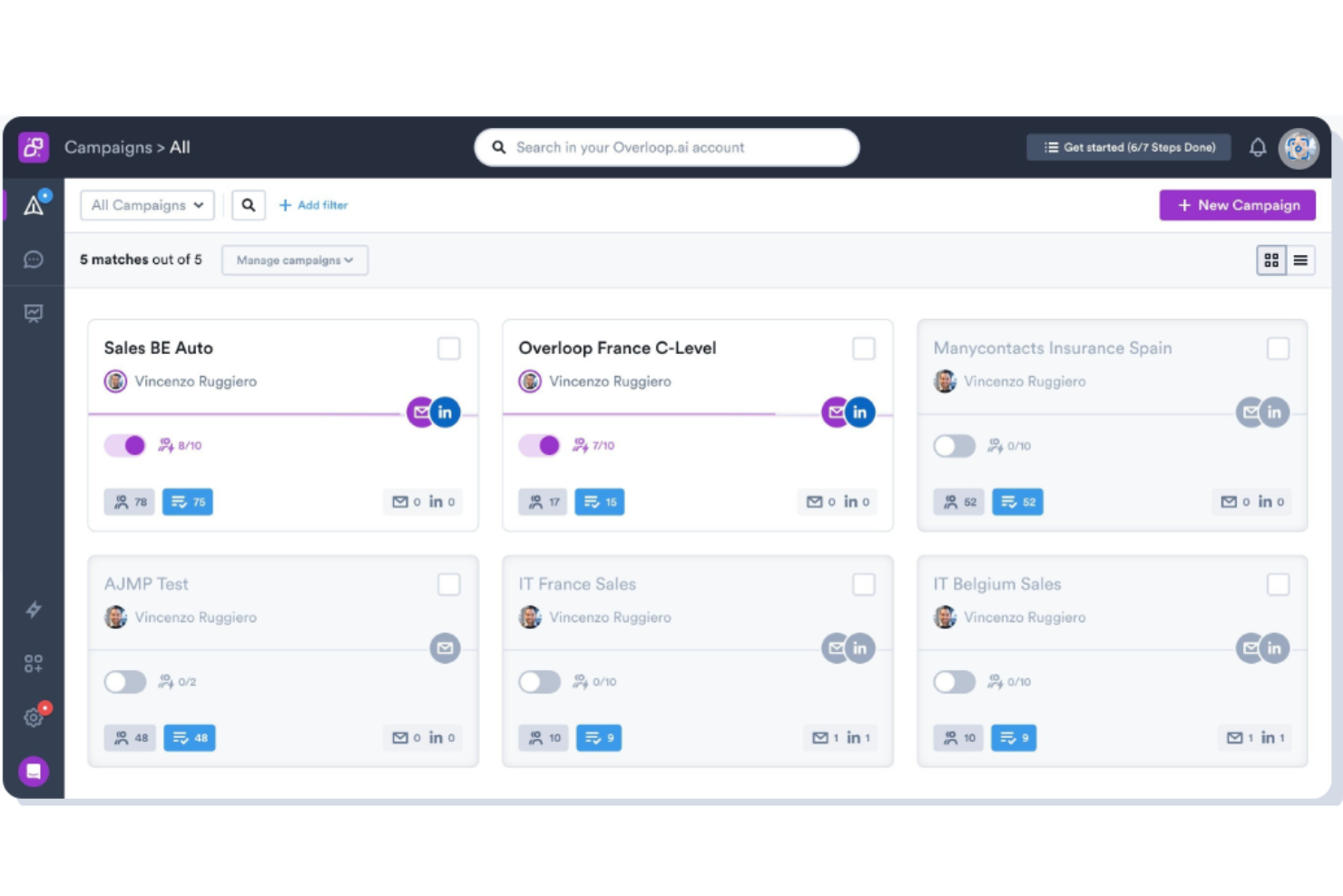 Overloop screenshot - 10 Mejores Software de Generación de Leads B2B Revisados en 2026