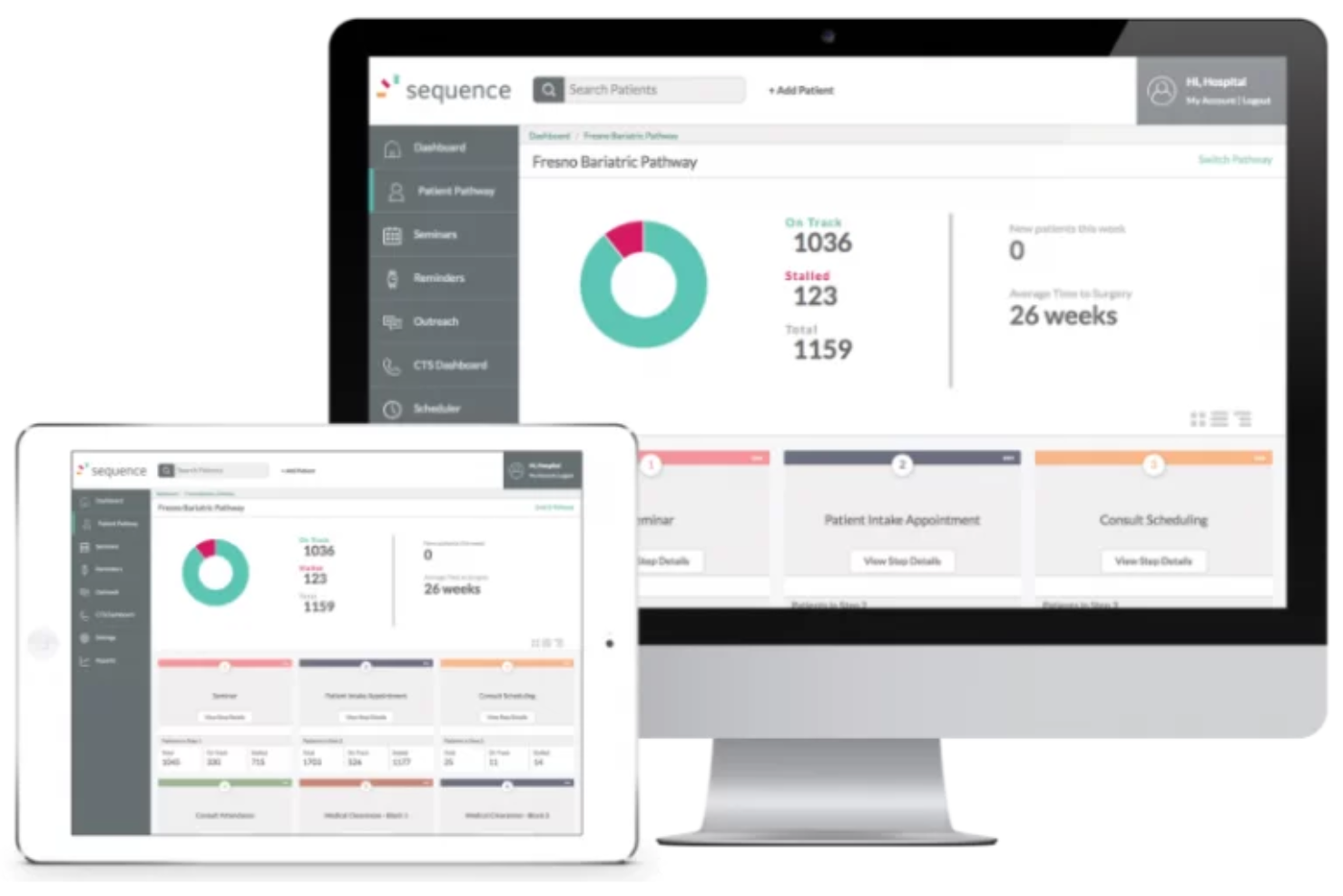 Sequence Health screenshot - Las 10 Mejores Plataformas de CRM para la Salud Evaluadas para 2026