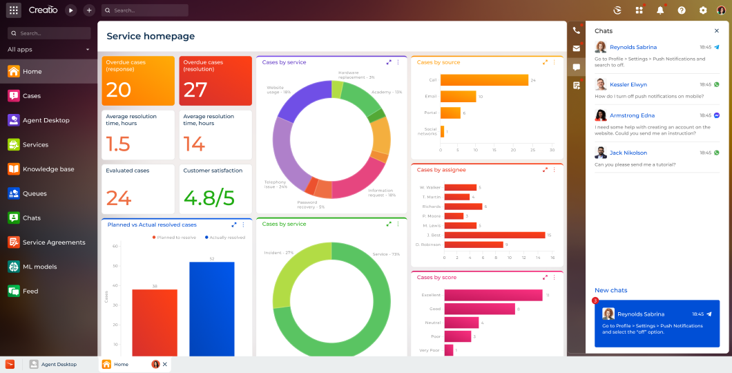 Creatio screenshot - Le 10 Migliori Piattaforme di Integrazione Low-Code Recensite nel 2026