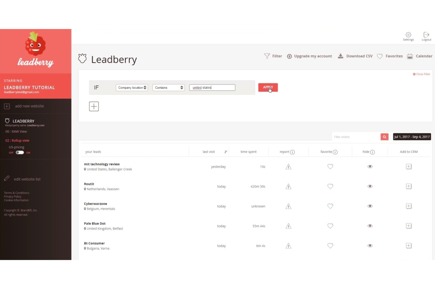 Leadberry screenshot - 10 Mejores Software de Generación de Leads B2B Revisados en 2026