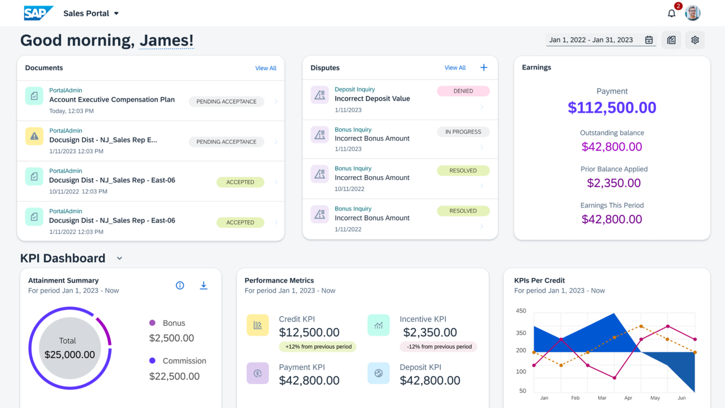 SAP SuccessFactors screenshot - 10 mejores software de compensación de ventas revisados en 2026