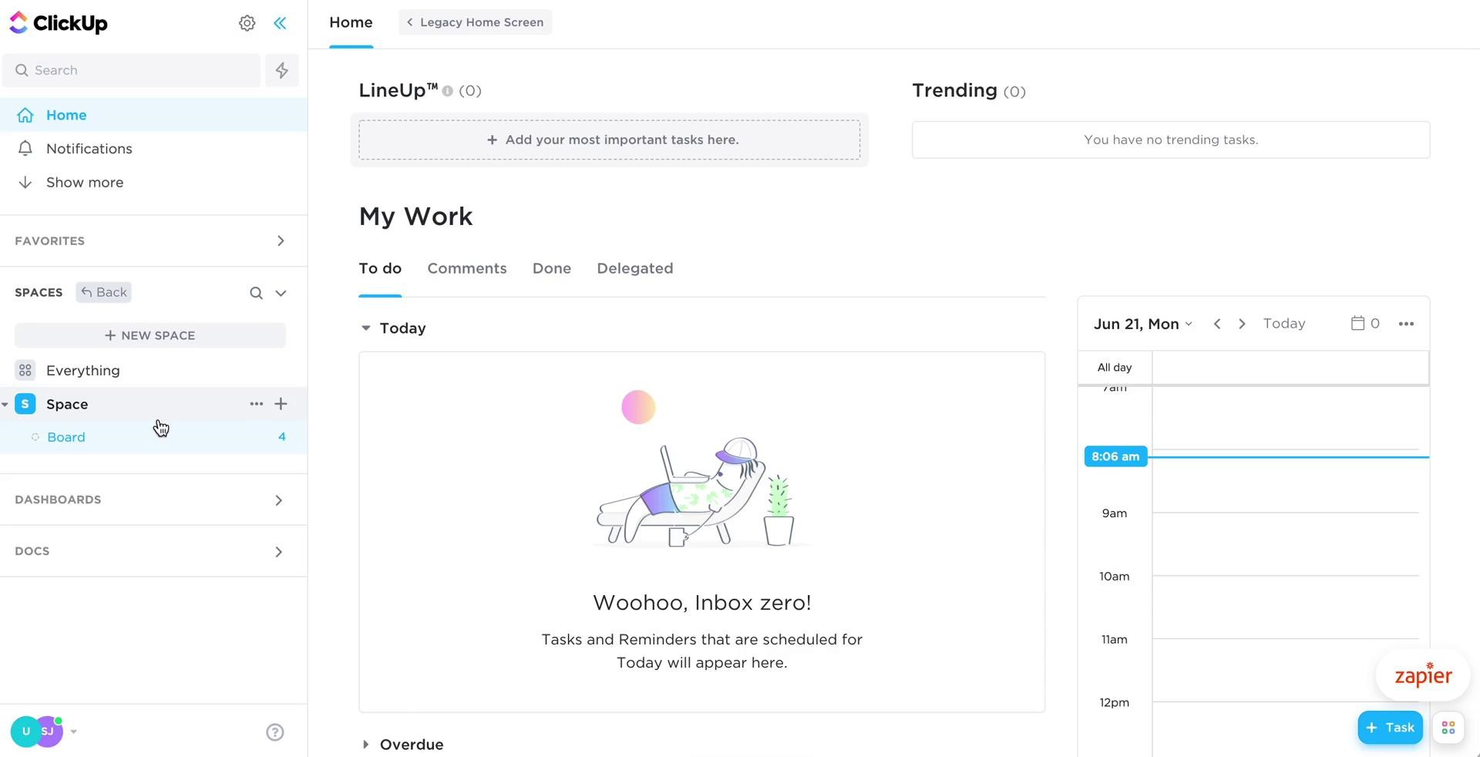ClickUp screenshot - Le 10 migliori alternative ad Airtable recensite nel 2026