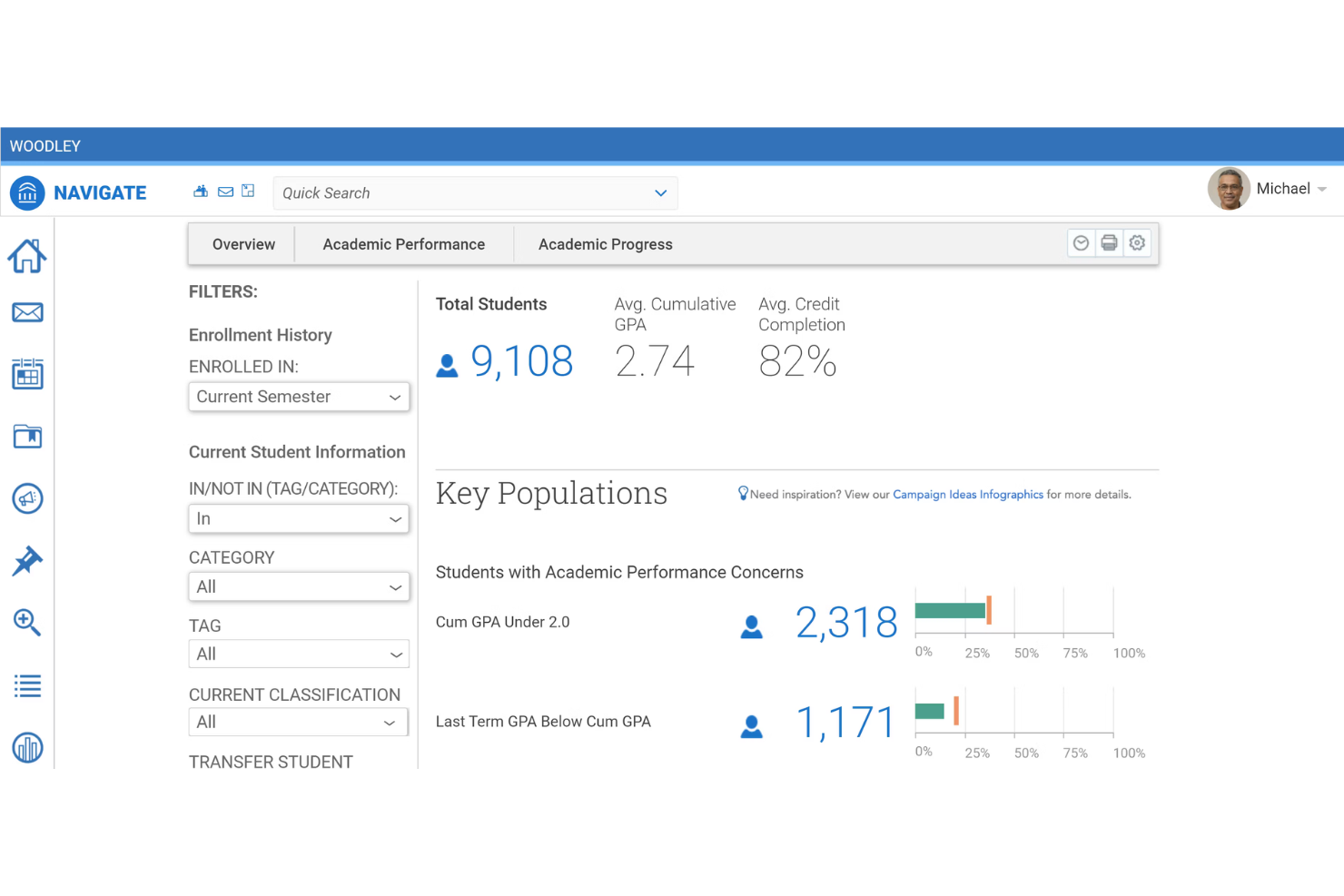 Navigate360 screenshot - I 10 migliori software CRM per l’istruzione superiore recensiti nel 2026