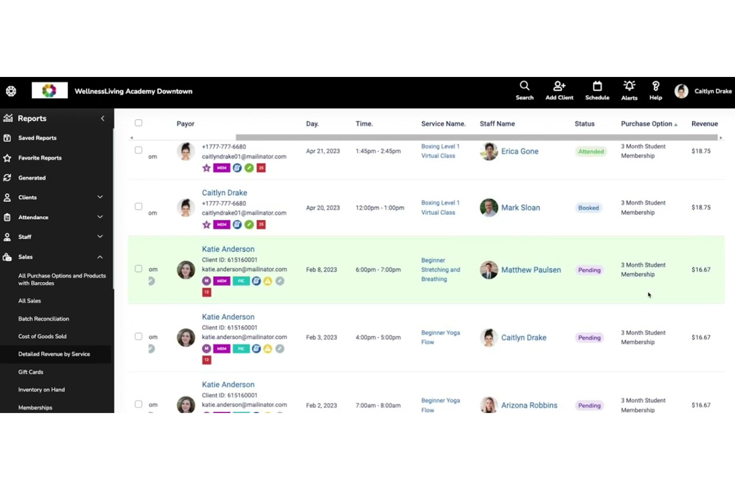 WellnessLiving screenshot - Las 10 mejores alternativas a Thryv revisadas en 2026
