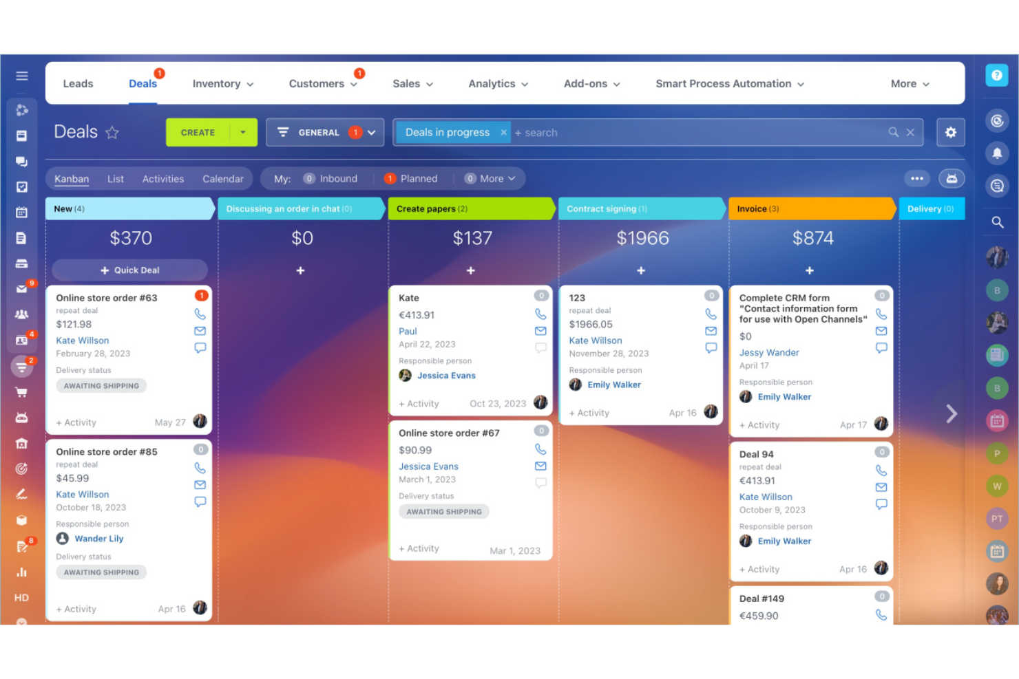 Bitrix24 screenshot - 10 Mejores Alternativas a Zoho CRM Analizadas en 2026