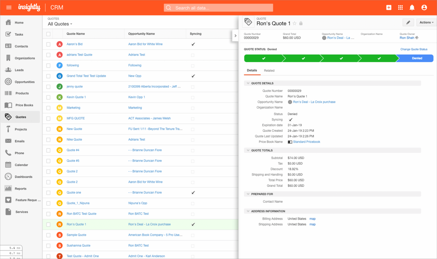 Insightly screenshot - Le 10 Migliori Soluzioni CRM Bancarie Recensite nel 2026
