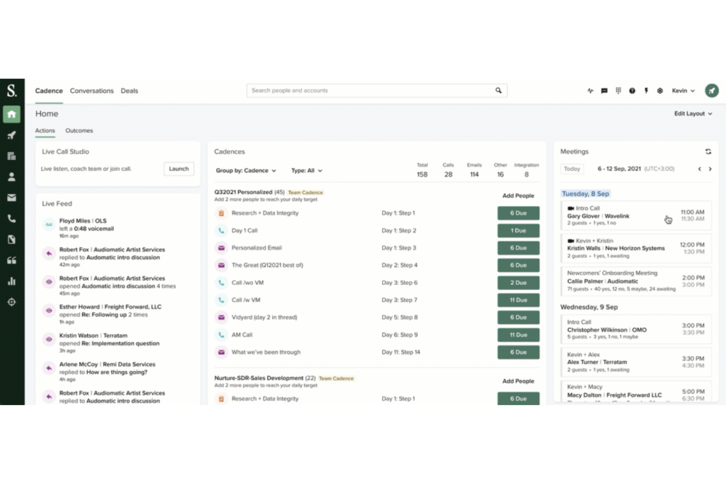 Salesloft screenshot - Le 10 Migliori Soluzioni Software per la Cadenza di Vendita Recensite per il 2026
