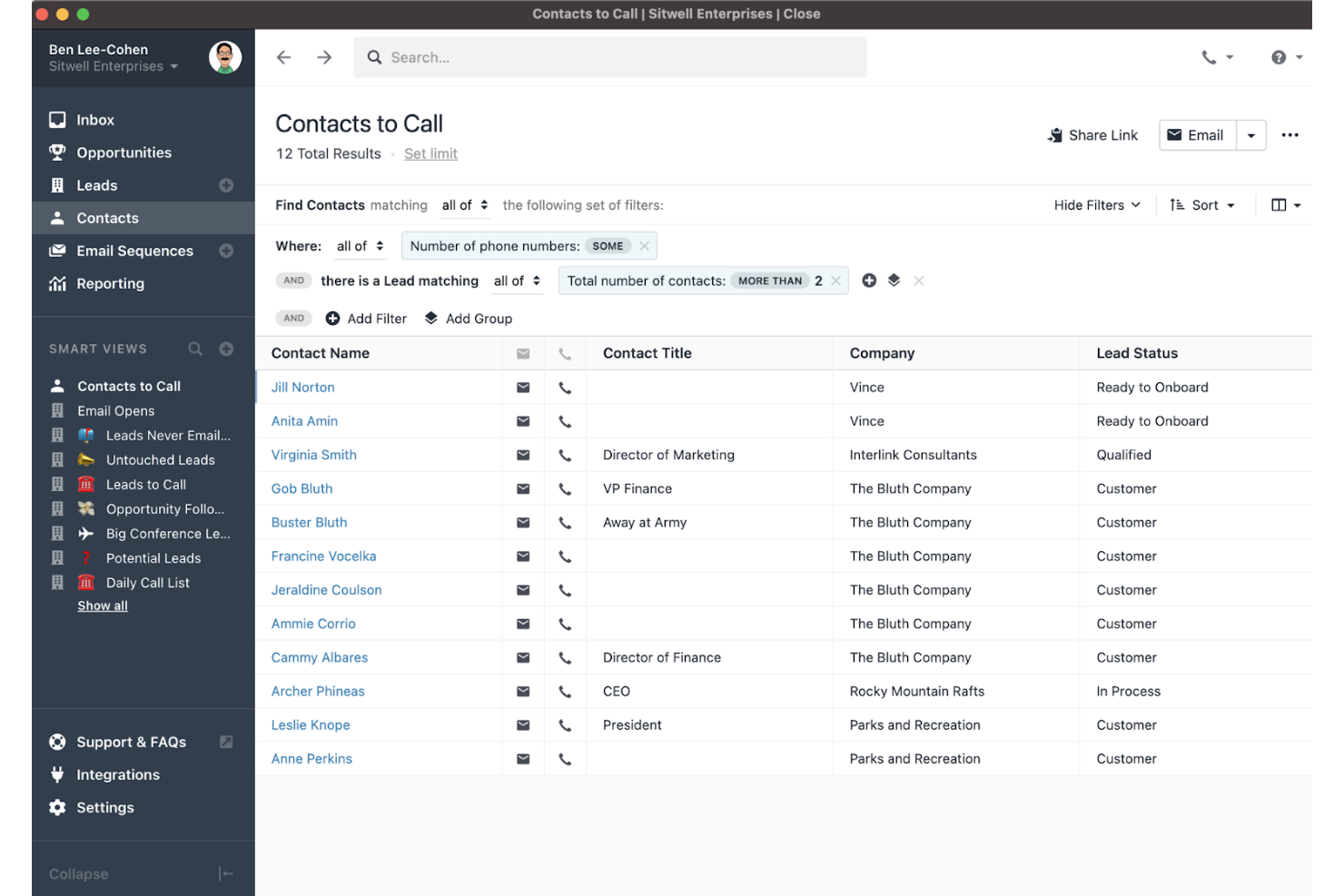 Close screenshot - Le 10 migliori alternative a SugarCRM recensite nel 2026