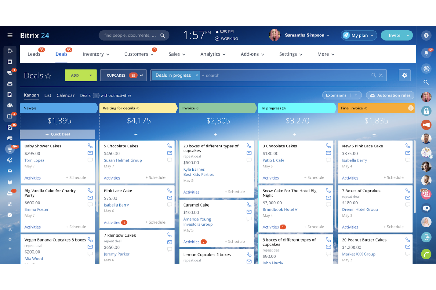 Bitrix24 screenshot - 10 Mejores Alternativas a Ontraport en 2026