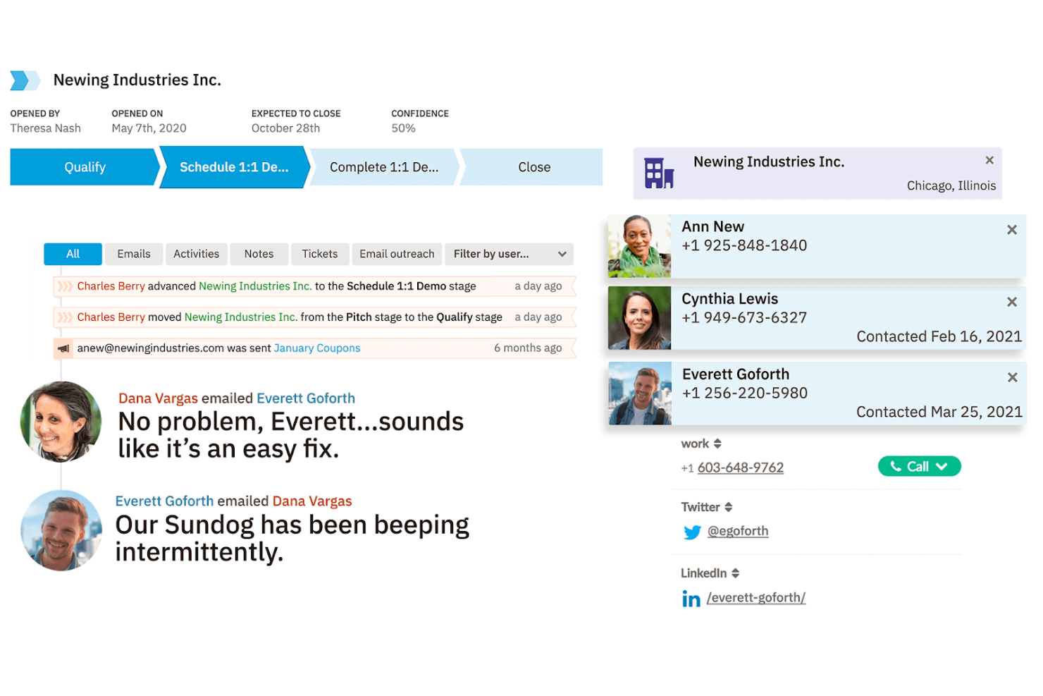 Nutshell CRM screenshot - 10 Mejores Alternativas a SugarCRM Analizadas en 2026